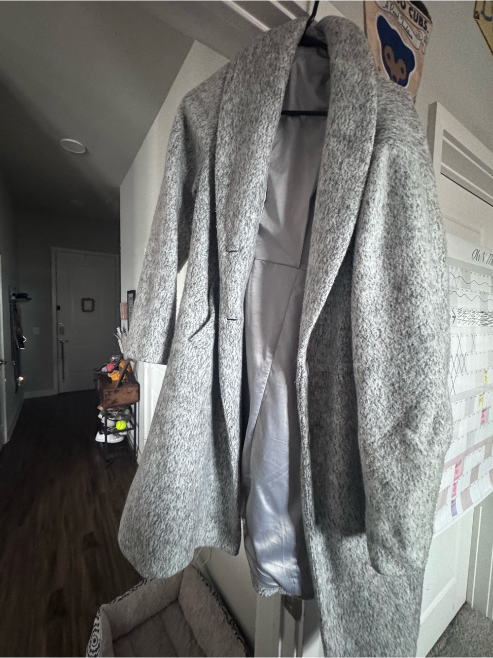 torrid Heather Gray Shawl Collar Trench Coat